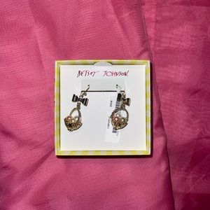 NIB! BETSEY JOHNSON EASTER EGG EARRINGS